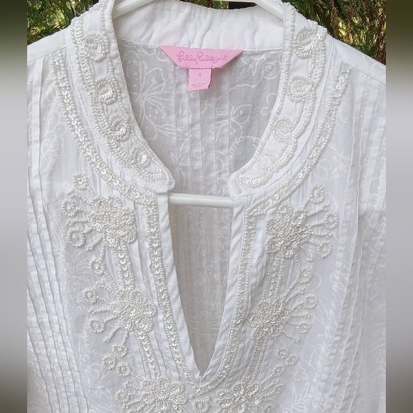 Lilly Pulitzer White Tunic Top - Picture 3 of 10